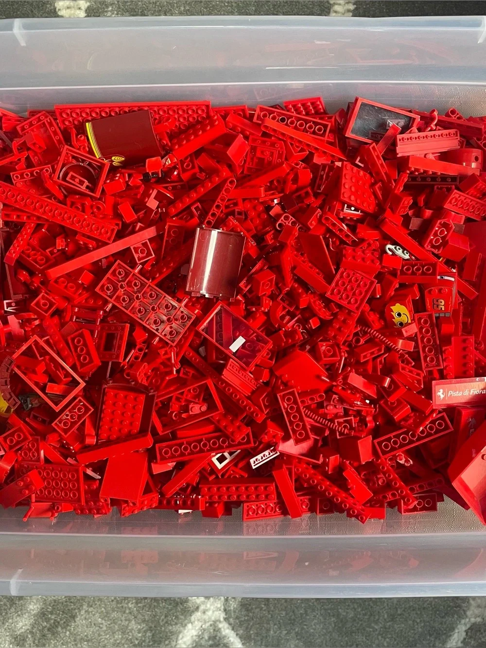 5+ Pounds Red Lego Pieces, Assorted Pieces